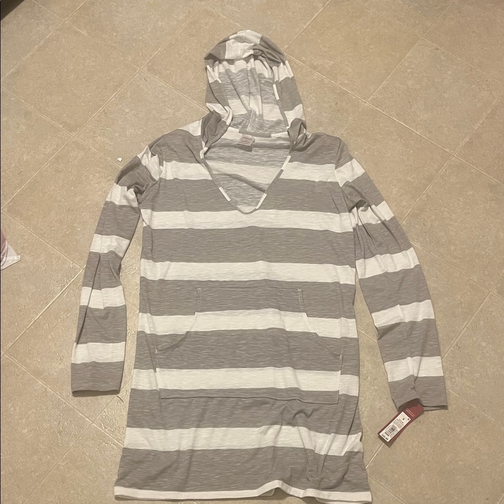 Women’s swimsuit coverup dress Target Gray and White Striped